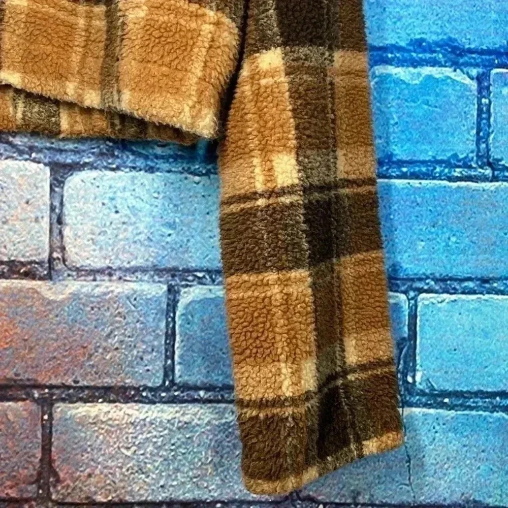 Zaful Women’s Cropped Jacket Quarter Zip Brown Tan US 8 Large - Picture 6 of 8